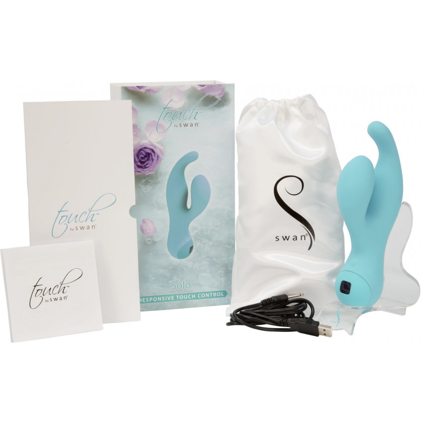 Rabbit vibrator with touch control Touch by SWAN - Solo Teal, deep vibration, for the G-spot