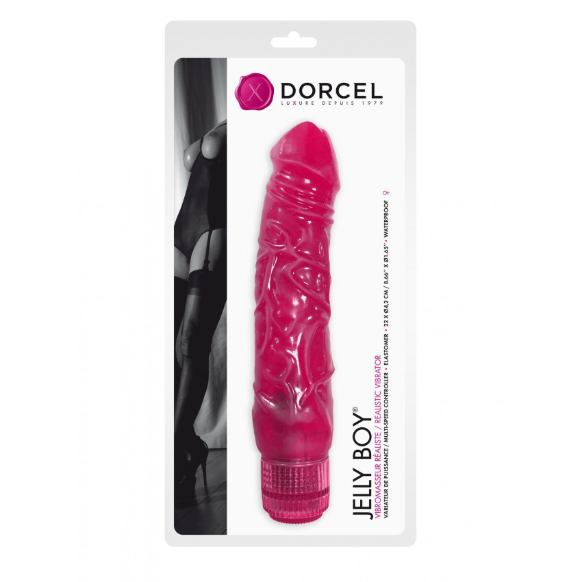 Dildo vibrator Dorcel Jelly Boy, diameter 4.2 cm TPE, smooth adjustment of vibration power