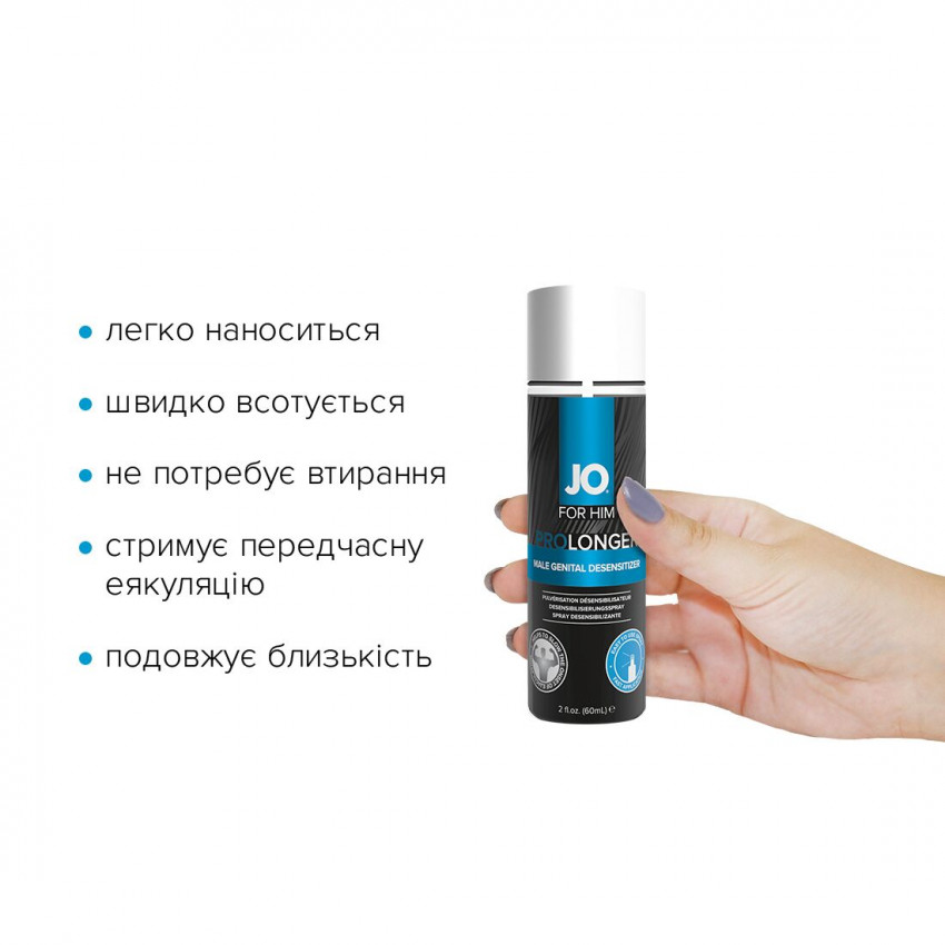 Prolonger spray JO Prolonger Spray with Benzocaine (60 ml) does not contain mineral oils