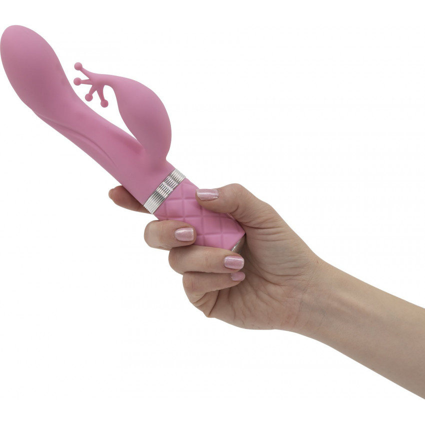 Pillow Talk luxury rabbit vibrator - Kinky Pink with Swarovski crystal, powerful