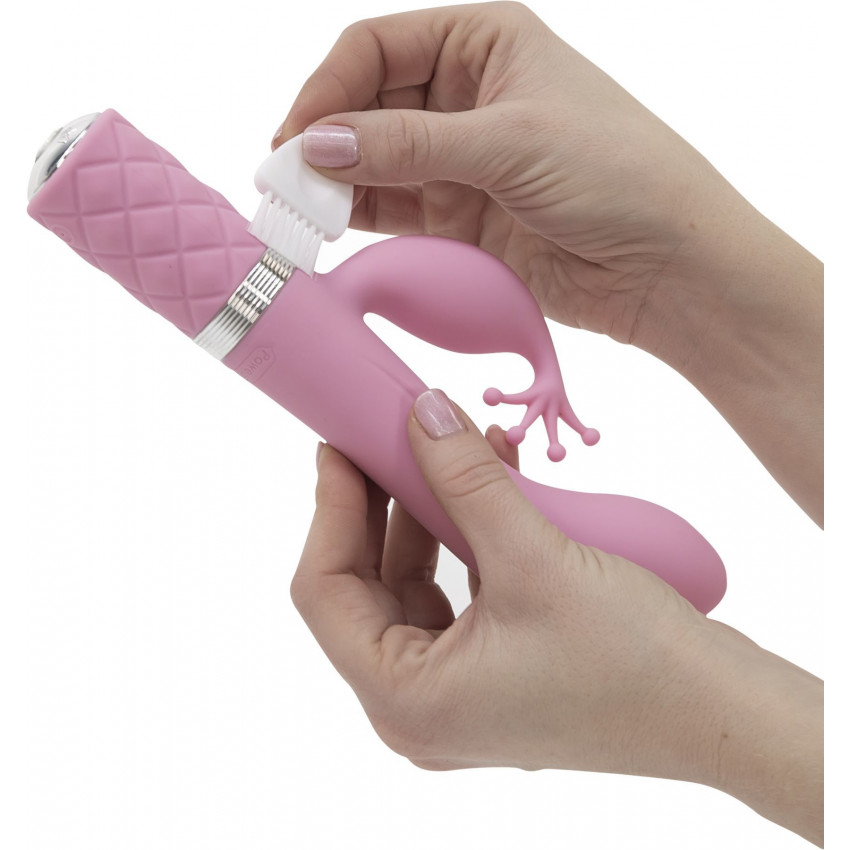 Pillow Talk luxury rabbit vibrator - Kinky Pink with Swarovski crystal, powerful