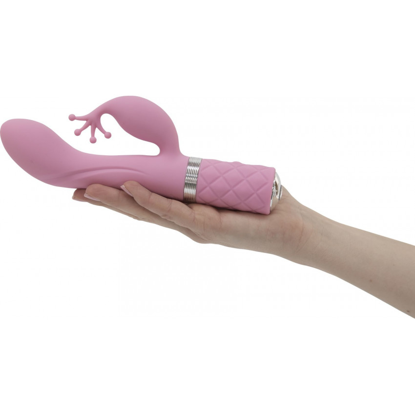 Pillow Talk luxury rabbit vibrator - Kinky Pink with Swarovski crystal, powerful