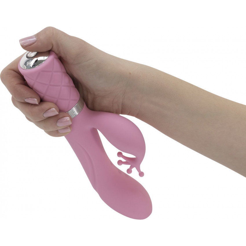 Pillow Talk luxury rabbit vibrator - Kinky Pink with Swarovski crystal, powerful