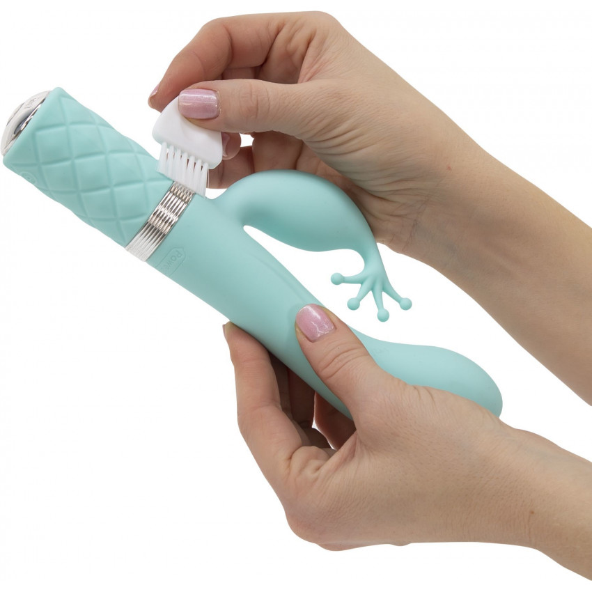 Pillow Talk luxury rabbit vibrator - Kinky Teal with Swarovski crystal, powerful