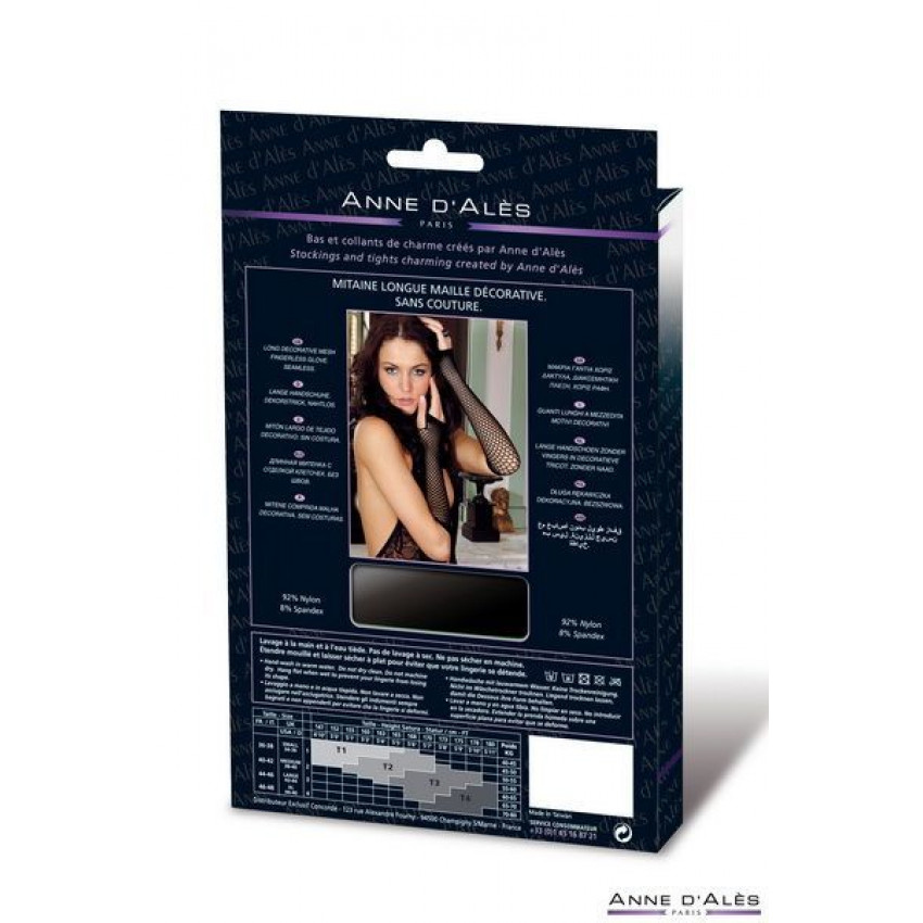 Anne De Ales Black mesh mittens