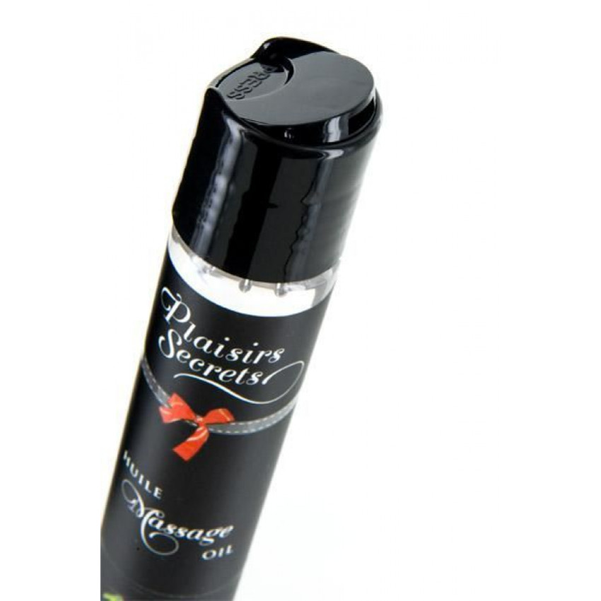 Plaisirs Secrets Litchi Massage Oil (59ml) with Aphrodisiacs, Edible, Gift Wrap
