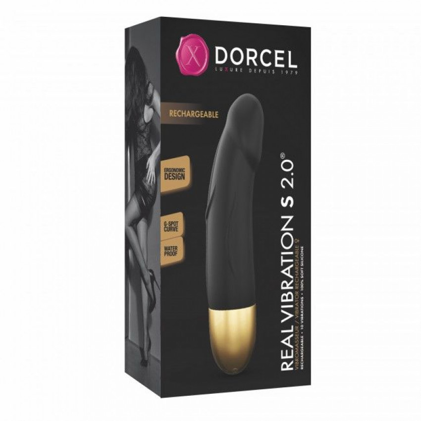 Vibrator Dorcel Real Vibration S Gold 2.0, diameter 3.7cm, rechargeable, for G-spot