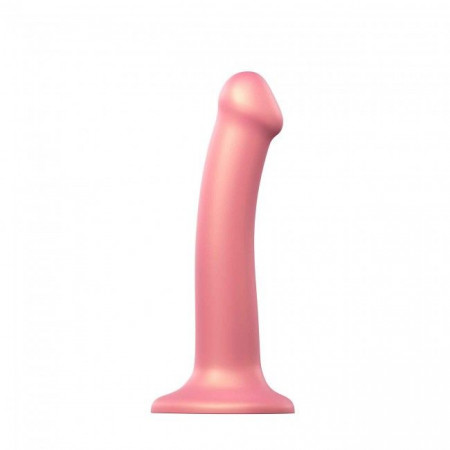 Attachment for a strap-on Strap-On-Me Mono Density Dildo Rose M, diam. 3.3 cm, single-layer silicone, flexible Attachment for a strap-on Strap-On-Me Mono Density Dildo Rose M, diam. 3.3 cm, single-layer silicone, flexible