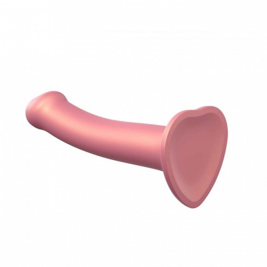Attachment for a strap-on Strap-On-Me Mono Density Dildo Rose M, diam. 3.3 cm, single-layer silicone, flexible