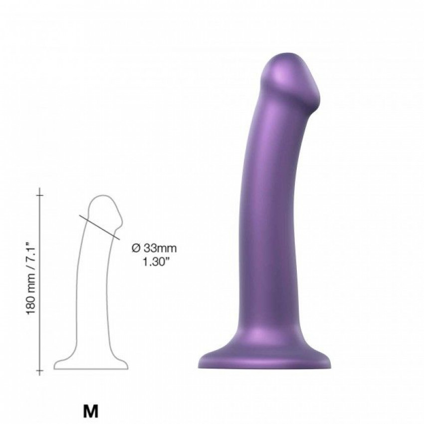 Attachment for strap-on Strap-On-Me Mono Density Dildo Violet M, diam. 3.3 cm, single-layer silicone, wildebeest