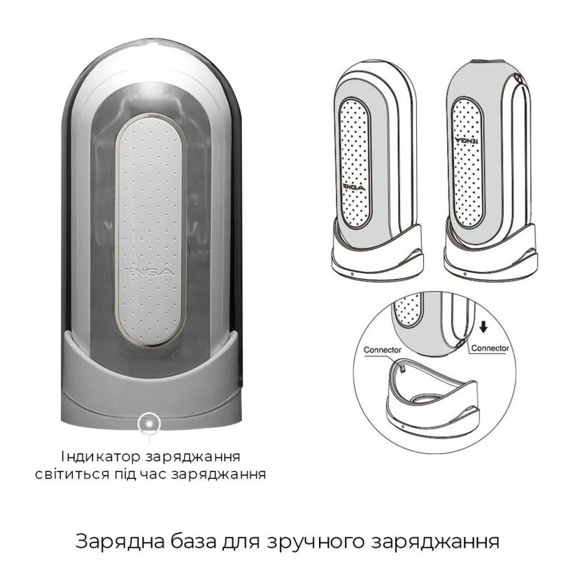 Vibrating masturbator Tenga Flip Zero Electronic Vibration White, variable intensity, foldable