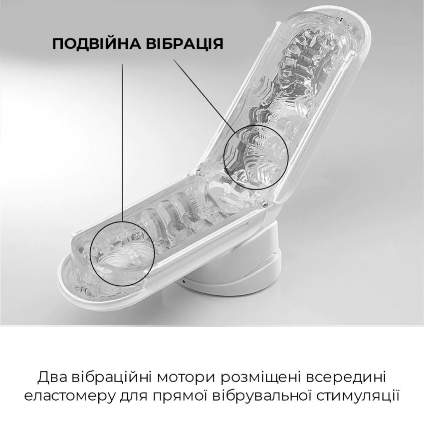 Vibrating masturbator Tenga Flip Zero Electronic Vibration White, variable intensity, foldable