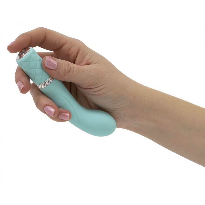 Pillow Talk Luxury G-Spot Vibrator - Racy Teal with Swarovski Crystal, Gift Box