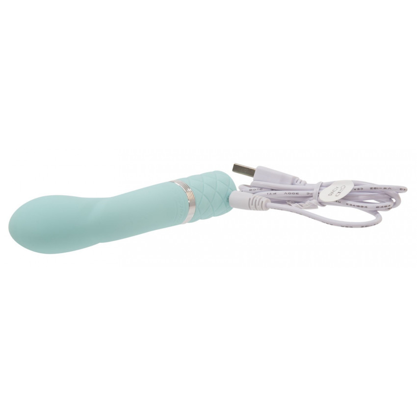Pillow Talk Luxury G-Spot Vibrator - Racy Teal with Swarovski Crystal, Gift Box