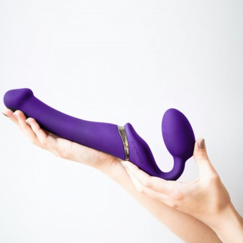 Strap-On-Me Vibrating Violet M, diameter 3.3 cm, remote control, adjustable