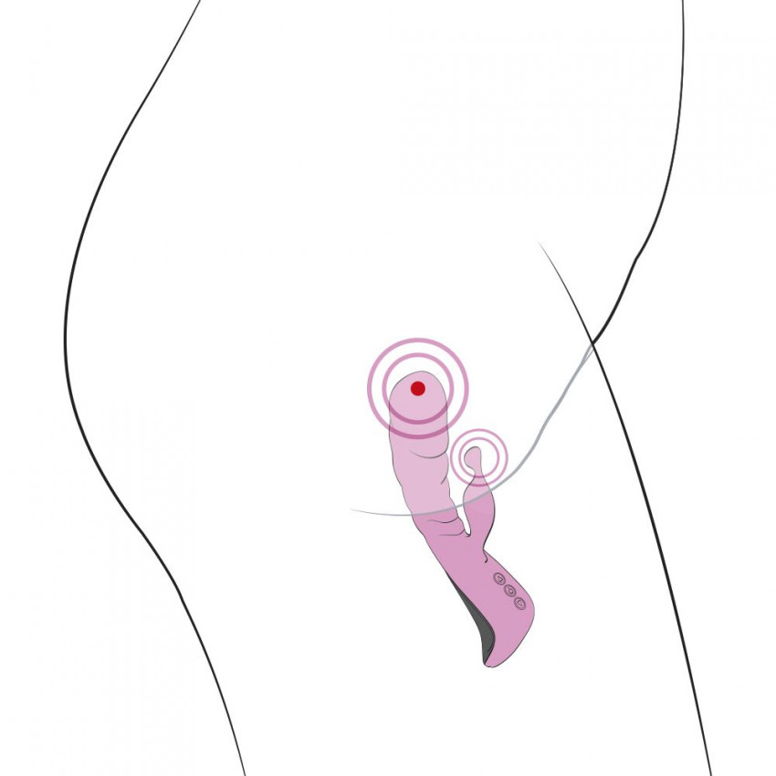 Adrien Lastic Mini Trigger vibrator with massage movements of the trunk