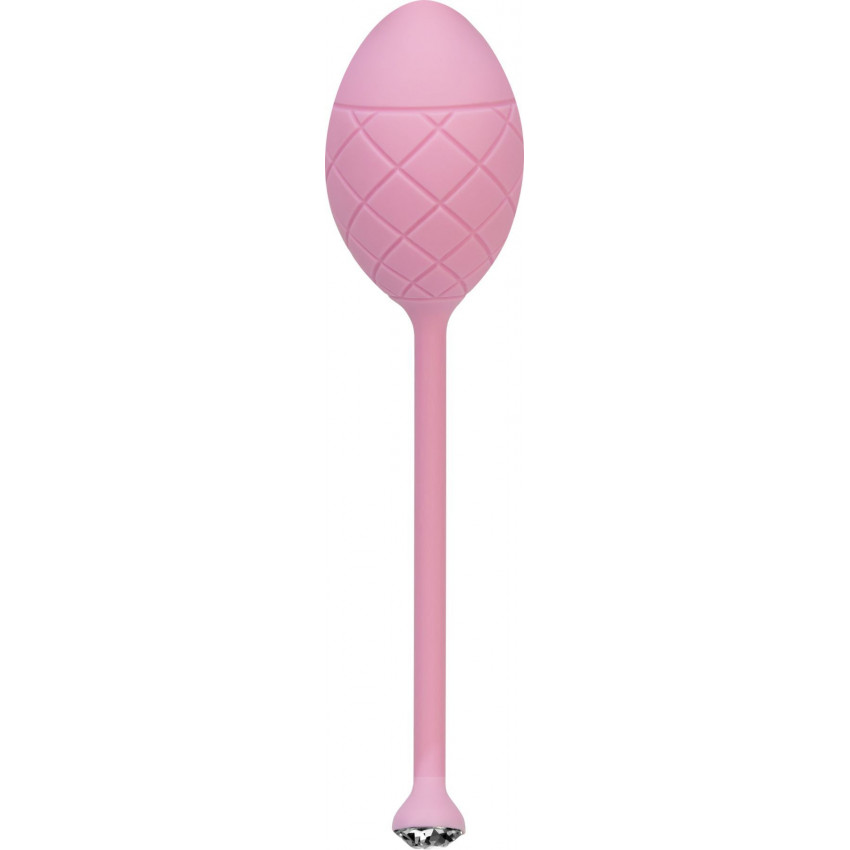 Luxurious vaginal balls PILLOW TALK - Frisky Pink with crystal, diameter 3.2 cm, weight 49-75g