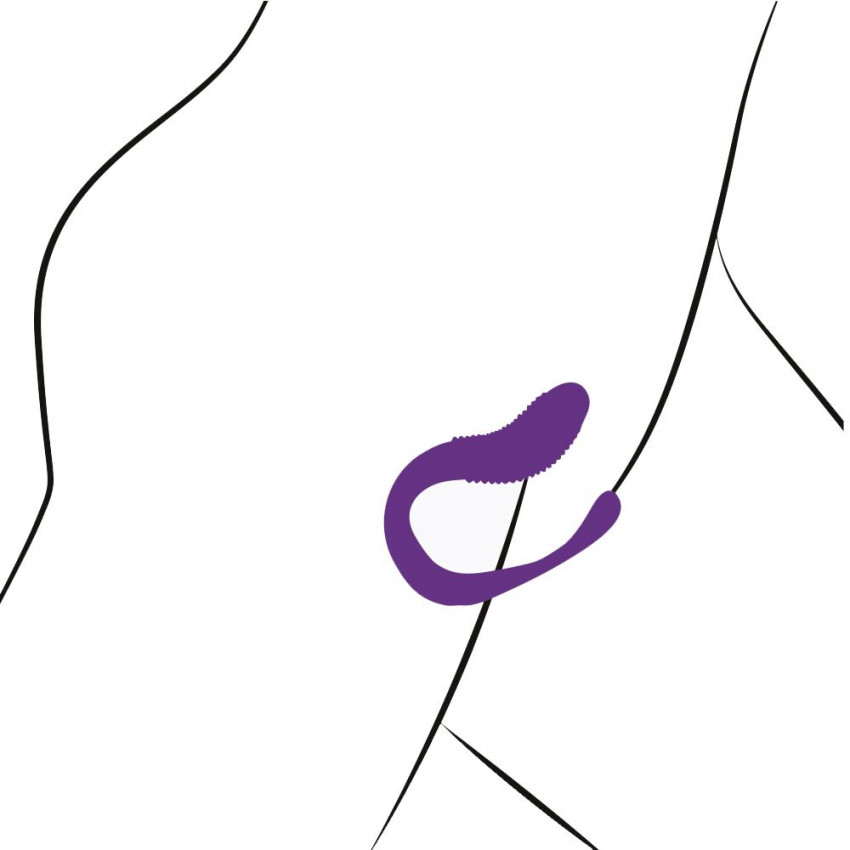 Vibrator for couples Adrien Lastic Mini Romeo II with LRS remote control and two motors