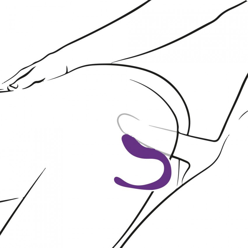 Vibrator for couples Adrien Lastic Mini Romeo II with LRS remote control and two motors