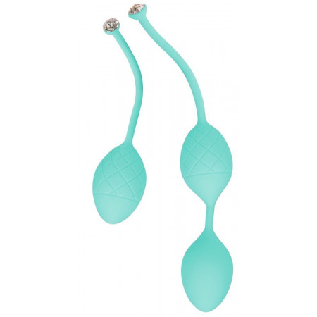 Luxurious vaginal balls PILLOW TALK - Frisky Teal with crystal, diameter 3.2 cm, weight 49-75 g Luxurious vaginal balls PILLOW TALK - Frisky Teal with crystal, diameter 3.2 cm, weight 49-75 g