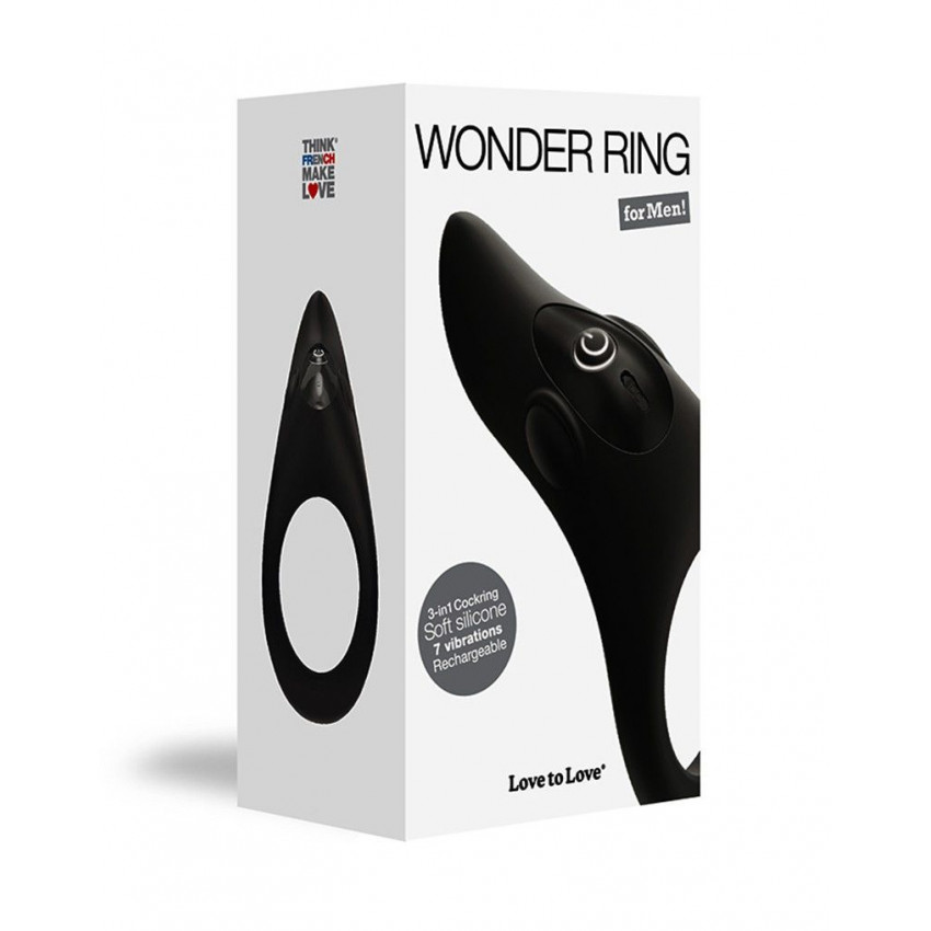 Love To Love WONDER RING erectile vibrator ring with clitoris megastimulator, rechargeable