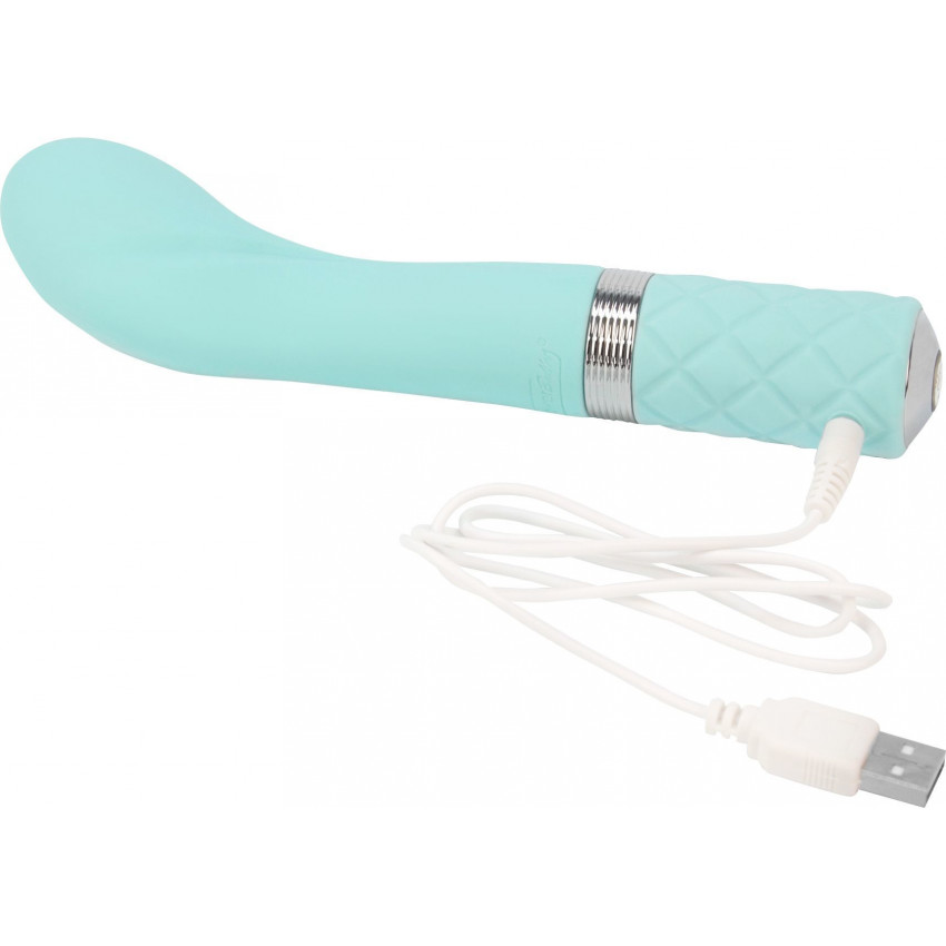Pillow Talk Luxury G Spot Vibrator - Sassy Teal with Swarovski crystal, gift box