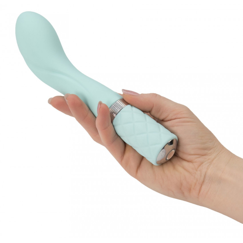 Pillow Talk Luxury G Spot Vibrator - Sassy Teal with Swarovski crystal, gift box