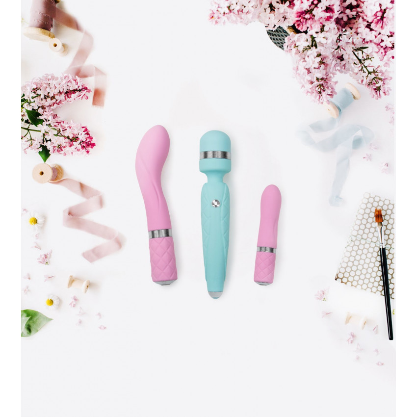 Pillow Talk Luxury G Spot Vibrator - Sassy Teal with Swarovski crystal, gift box