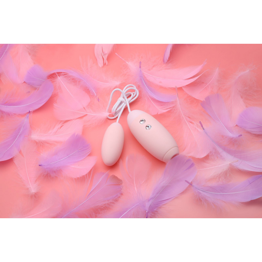 Vacuum stimulator with vibrating egg 2-in-1 KISTOY Miss VV Pink