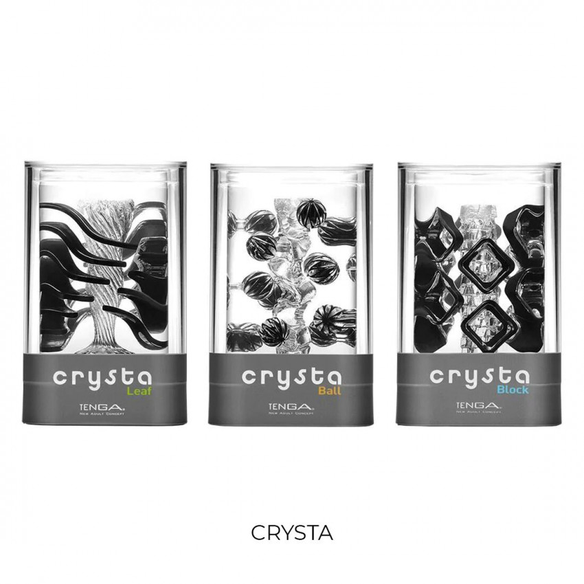 Tenga Crysta Block masturbator, unique relief, stimulating dense blocks, transparent material