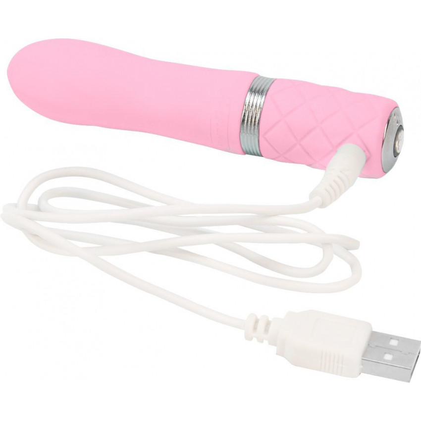 Luxurious vibrator PILLOW TALK - Flirty Pink with Swarovski crystal, flexible head