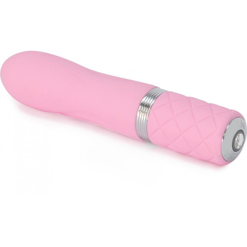 Luxurious vibrator PILLOW TALK - Flirty Pink with Swarovski crystal, flexible head