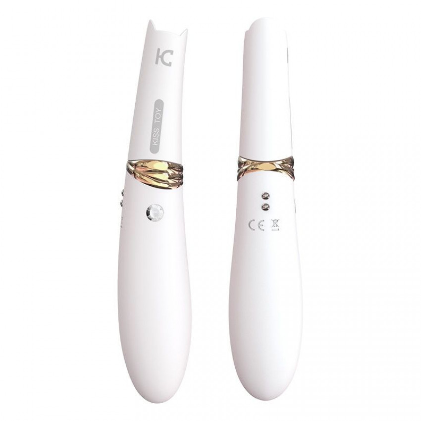 Vacuum stimulator with vibration KISTOY Miss CC White, can be used as a vibrator, diam. 3.6 cm
