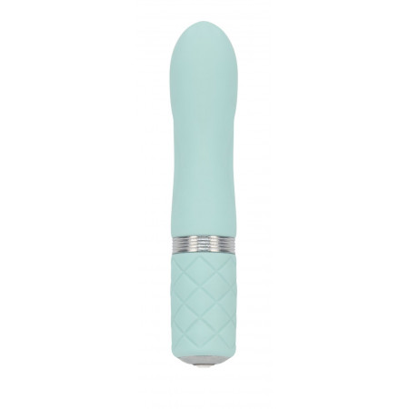 Luxurious vibrator PILLOW TALK - Flirty Teal with Swarovski crystal, flexible head Luxurious vibrator PILLOW TALK - Flirty Teal with Swarovski crystal, flexible head