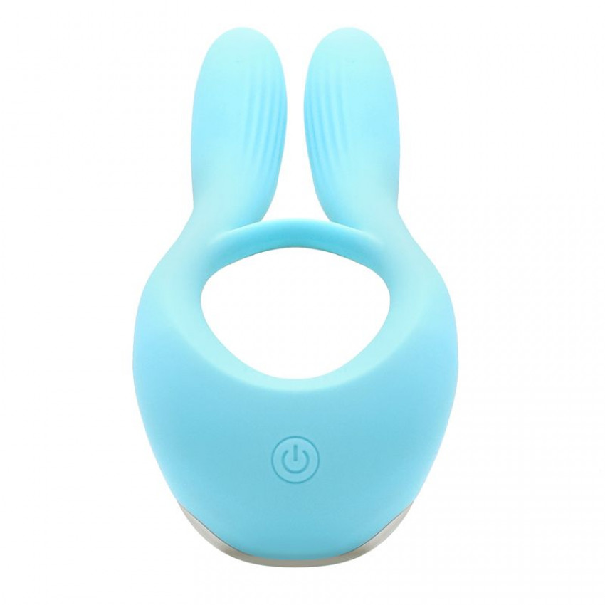 Vibrator for couples KISTOY Martin Blue, two motors, attachment to the penis, diameter 3.2 cm
