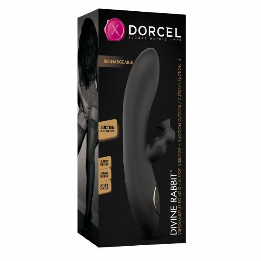 Dorcel DIVINE RABBIT vacuum rabbit vibrator with vibration, 10 vibration modes: 3 vacuum modes