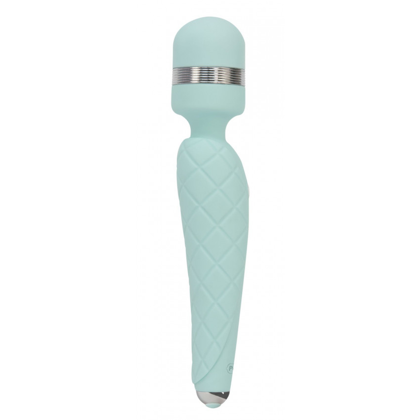 Luxury vibrator PILLOW TALK - Cheeky Teal with Swarovski crystal, smooth increase in power