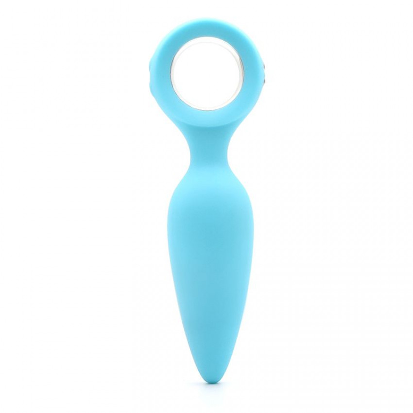 Anal vibrating plug KISTOY Orville Blue, diameter 3 cm