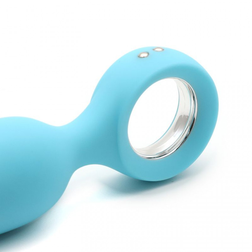 Anal vibrating plug KISTOY Orville Blue, diameter 3 cm