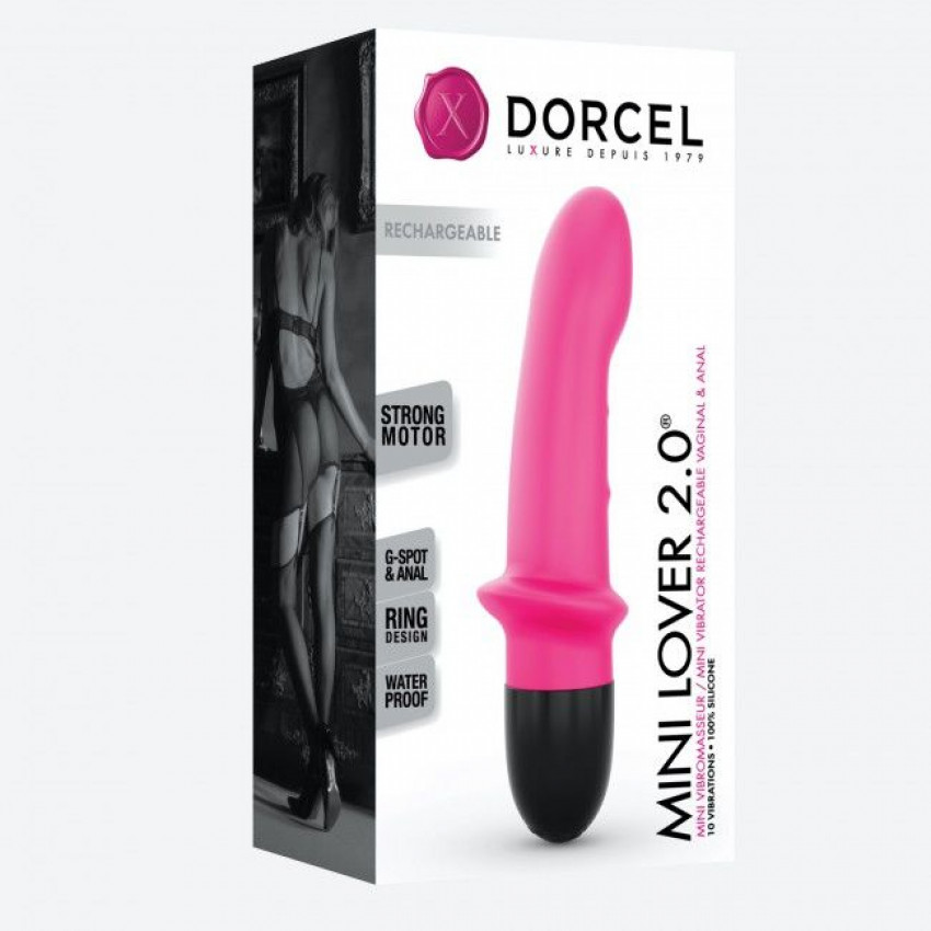 Dorcel Mini Lover Magenta 2.0 Rechargeable Vibrator for G Spot and Prostate Massage
