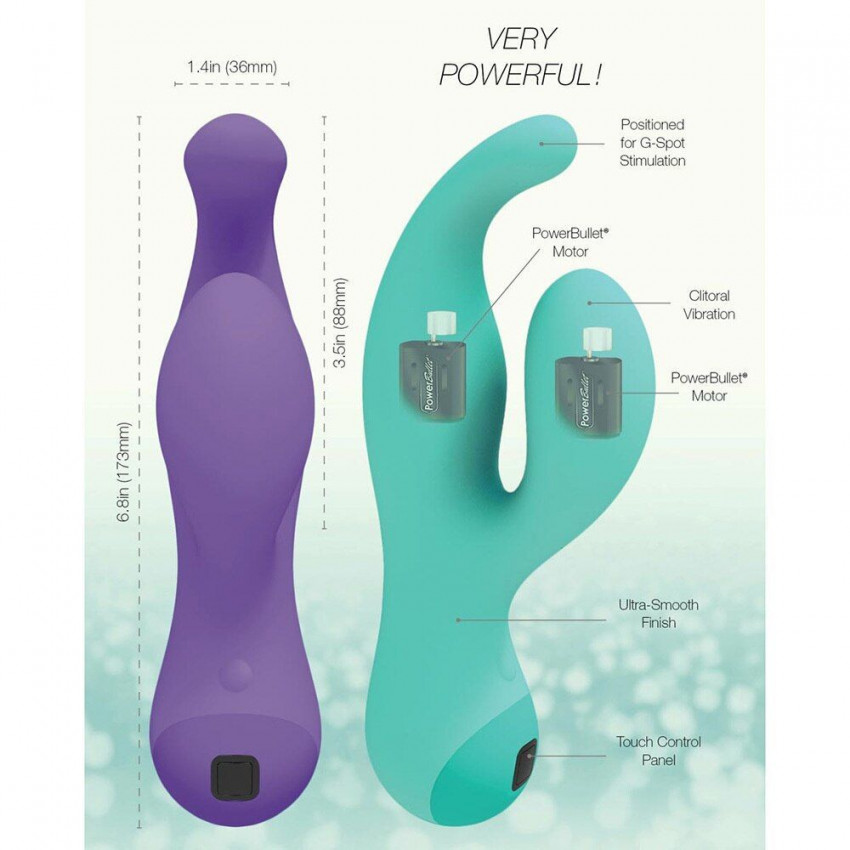 Rabbit vibrator with touch control Touch by SWAN - Solo Purple, deep vibration, for the G-spot
