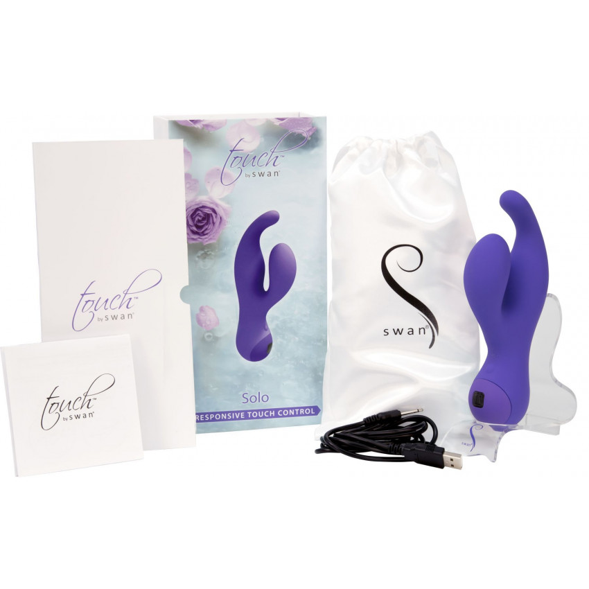 Rabbit vibrator with touch control Touch by SWAN - Solo Purple, deep vibration, for the G-spot