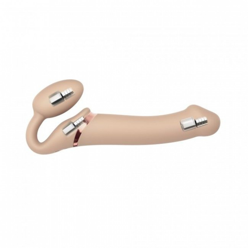 Strap-On-Me Vibrating Flesh L, diameter 3.7 cm, remote control, adjustable